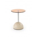 Стол журнальный HALMAR ARIANA бежевый мрамор/коричневый